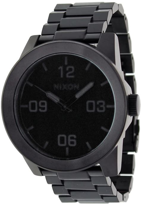 all black watch nixon|More.